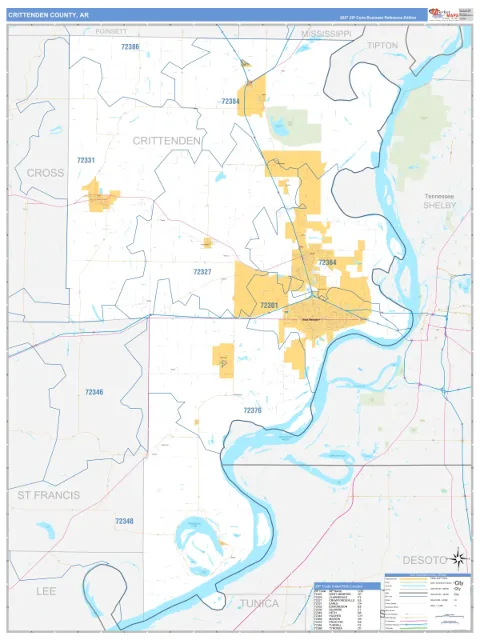 Crittenden County, AR map