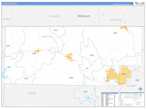 Fulton County, AR map