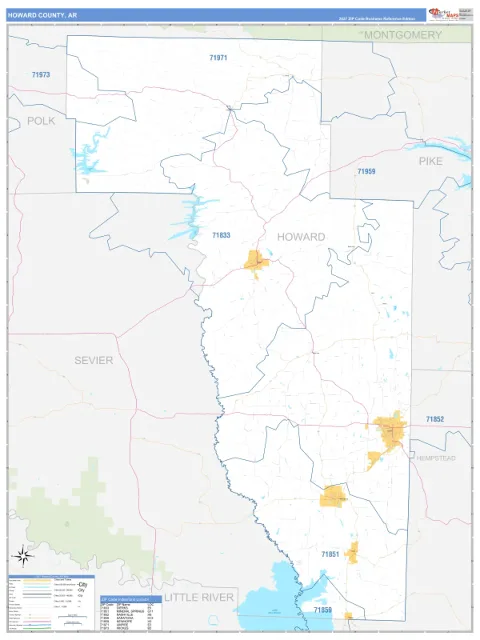 Howard County, AR map