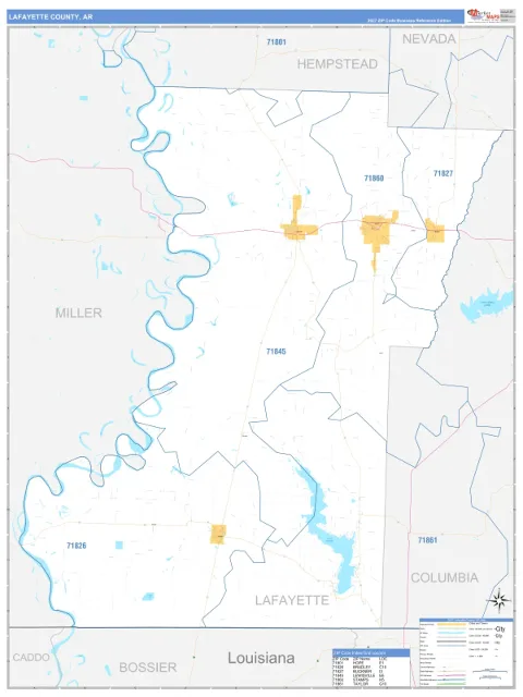 Lafayette County, AR map