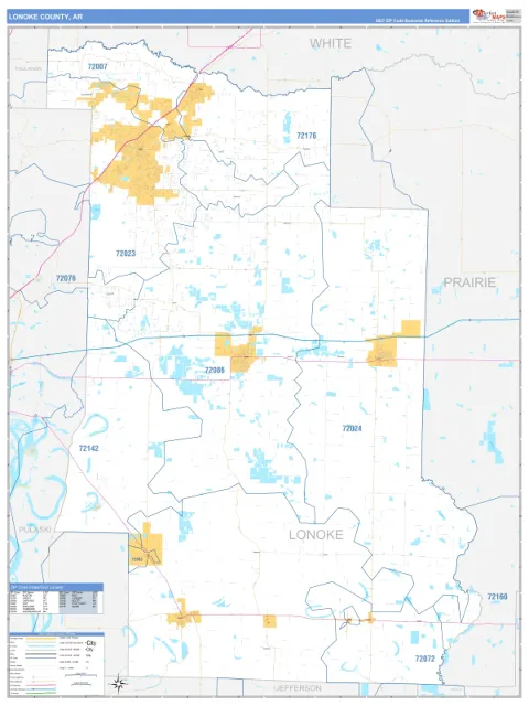 Lonoke County, AR map
