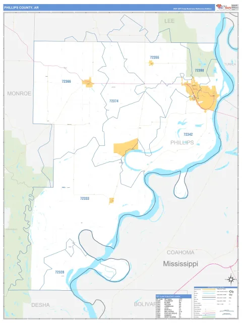 Phillips County, AR map