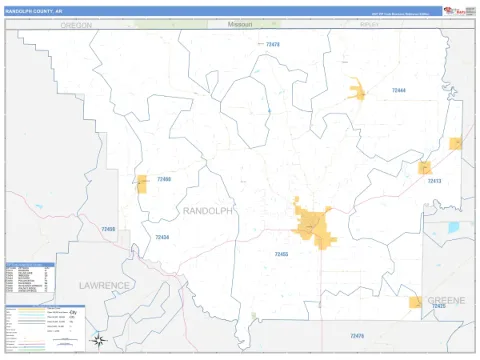 Randolph County, AR map