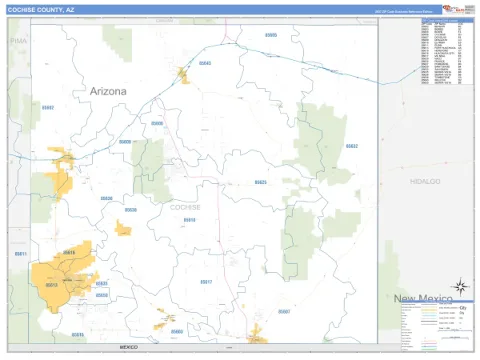 Cochise County, AZ map
