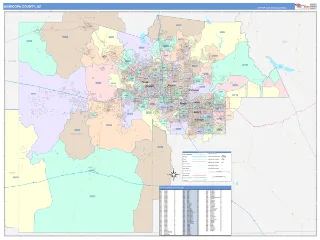 Maricopa County, AZ ColorCast style ZIP Code wall map