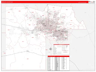 Maricopa County, AZ RedLine style ZIP Code wall map