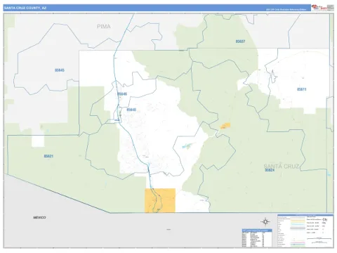 Santa Cruz County, AZ map