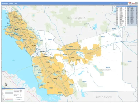 Alameda County, CA map