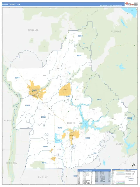 Butte County, CA map