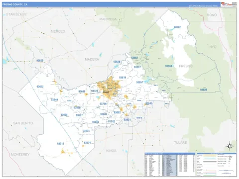 Fresno County, CA map