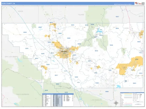 Kern County, CA map