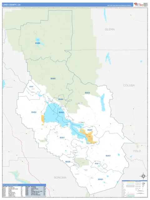 Lake County, CA map