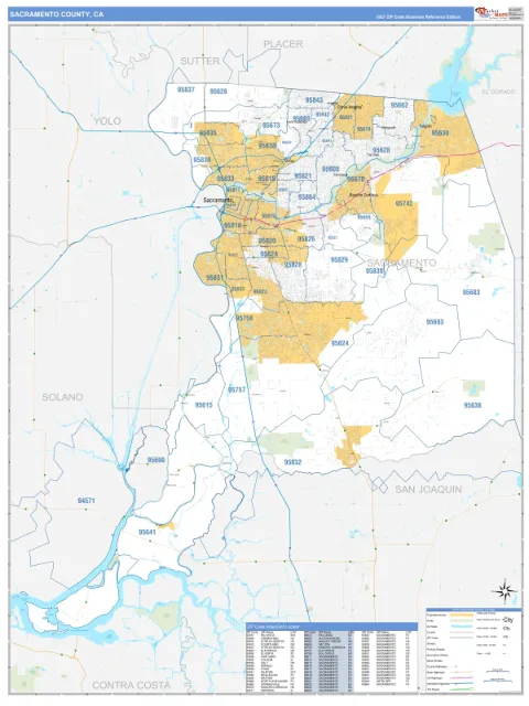Sacramento County, CA map