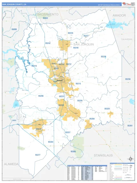 San Joaquin County, CA map