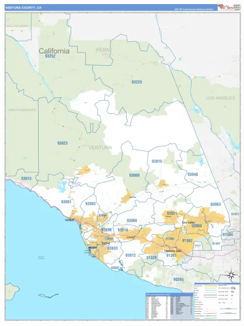 Ventura County, CA map