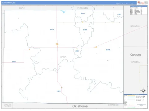 Baca County, CO map