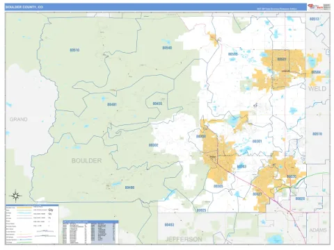 Boulder County, CO map