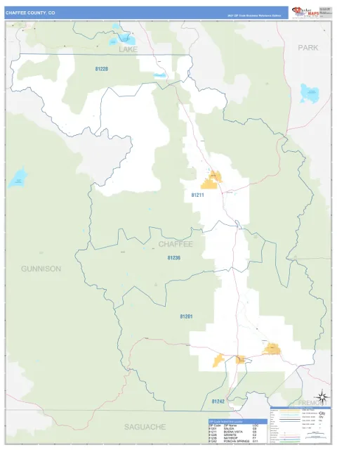 Chaffee County, CO map