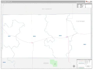 Cheyenne County, CO Classic style ZIP Code wall map