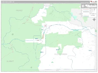 Clear Creek County, CO Classic style ZIP Code wall map