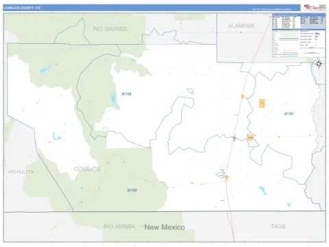 Conejos County, CO map