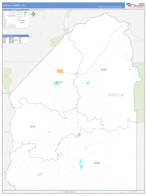 Costilla County, CO map