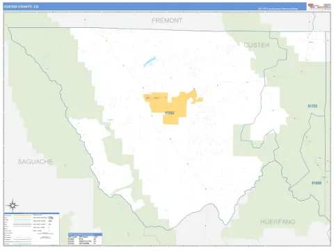 Custer County, CO map