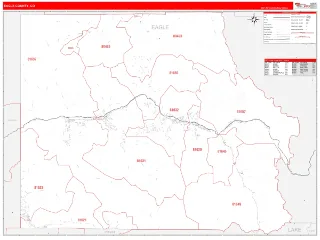 Eagle County, CO RedLine style ZIP Code wall map