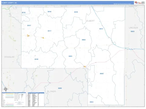 Elbert County, CO map