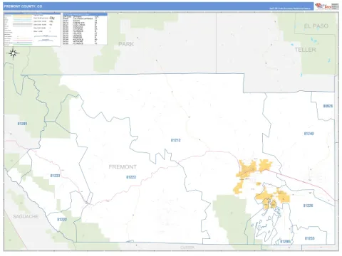 Fremont County, CO map