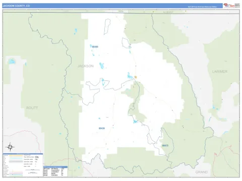 Jackson County, CO map