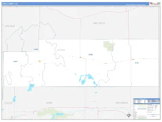 Kiowa County, CO Business Reference style ZIP Code wall map