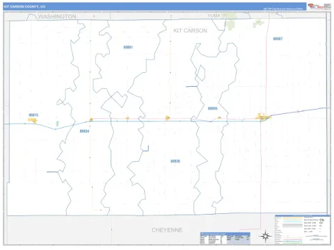 Kit Carson County, CO map