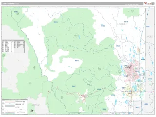 Larimer County, CO Classic style ZIP Code wall map