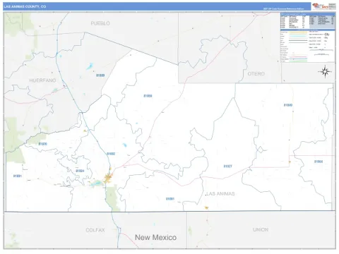Las Animas County, CO map