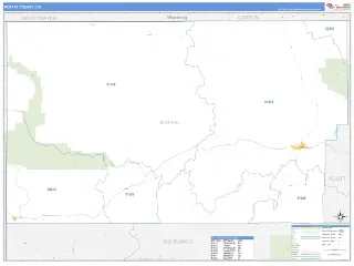 Moffat County, CO Business Reference style ZIP Code wall map