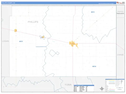 Phillips County, CO map