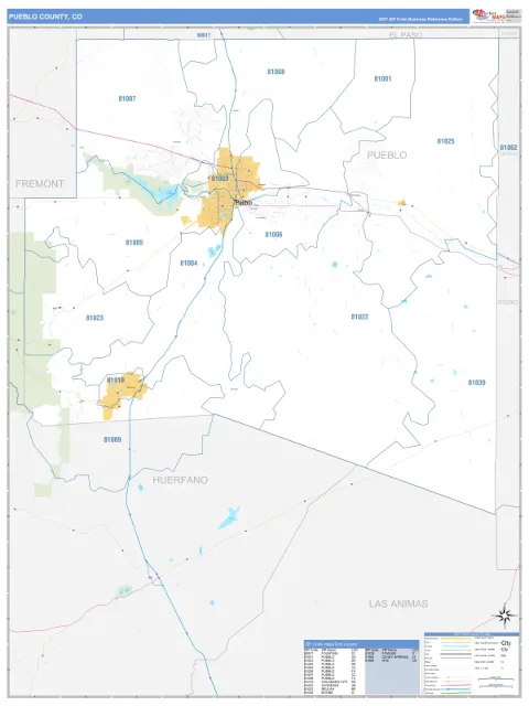 Pueblo County, CO map