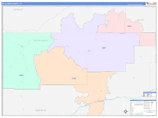 Rio Blanco County, CO ColorCast style ZIP Code wall map