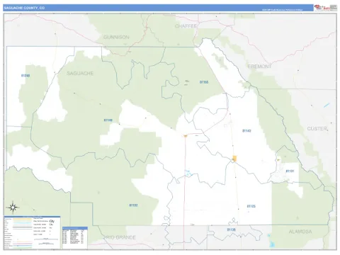 Saguache County, CO map