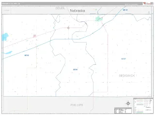 Sedgwick County, CO Classic style ZIP Code wall map