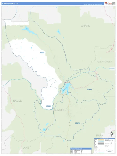 Summit County, CO map