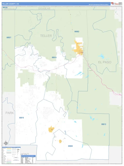 Teller County, CO map