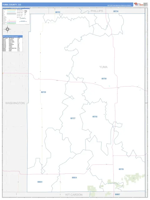 Yuma County, CO map