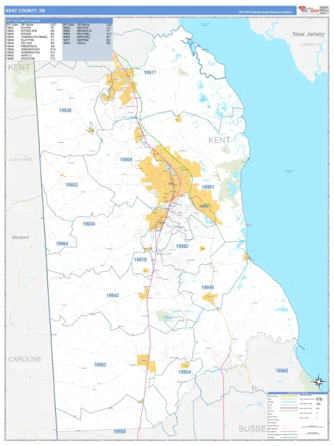Kent County, DE map