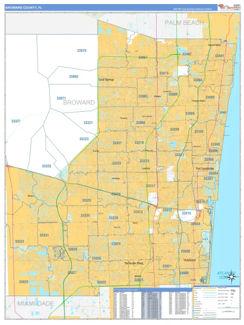 Broward County, FL map
