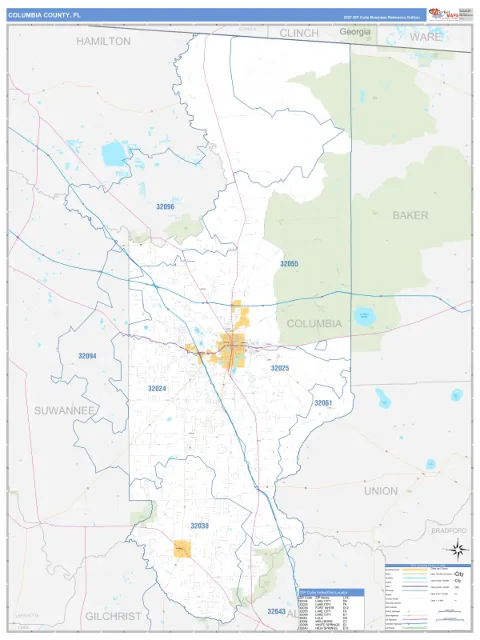 Columbia County, FL map