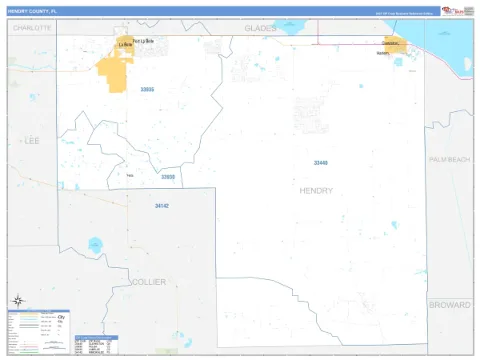 Hendry County, FL map