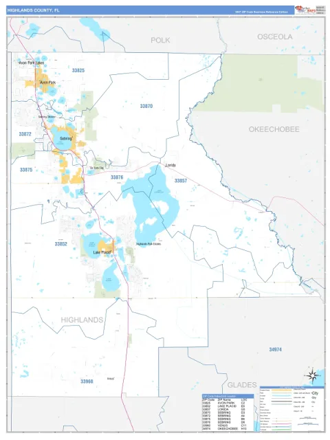 Highlands County, FL map