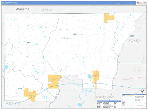 Holmes County, FL map